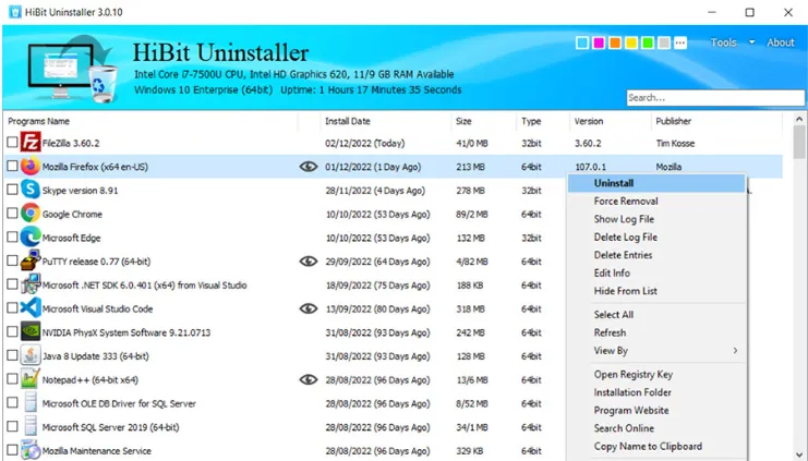 HiBit Uninstaller 使用教程